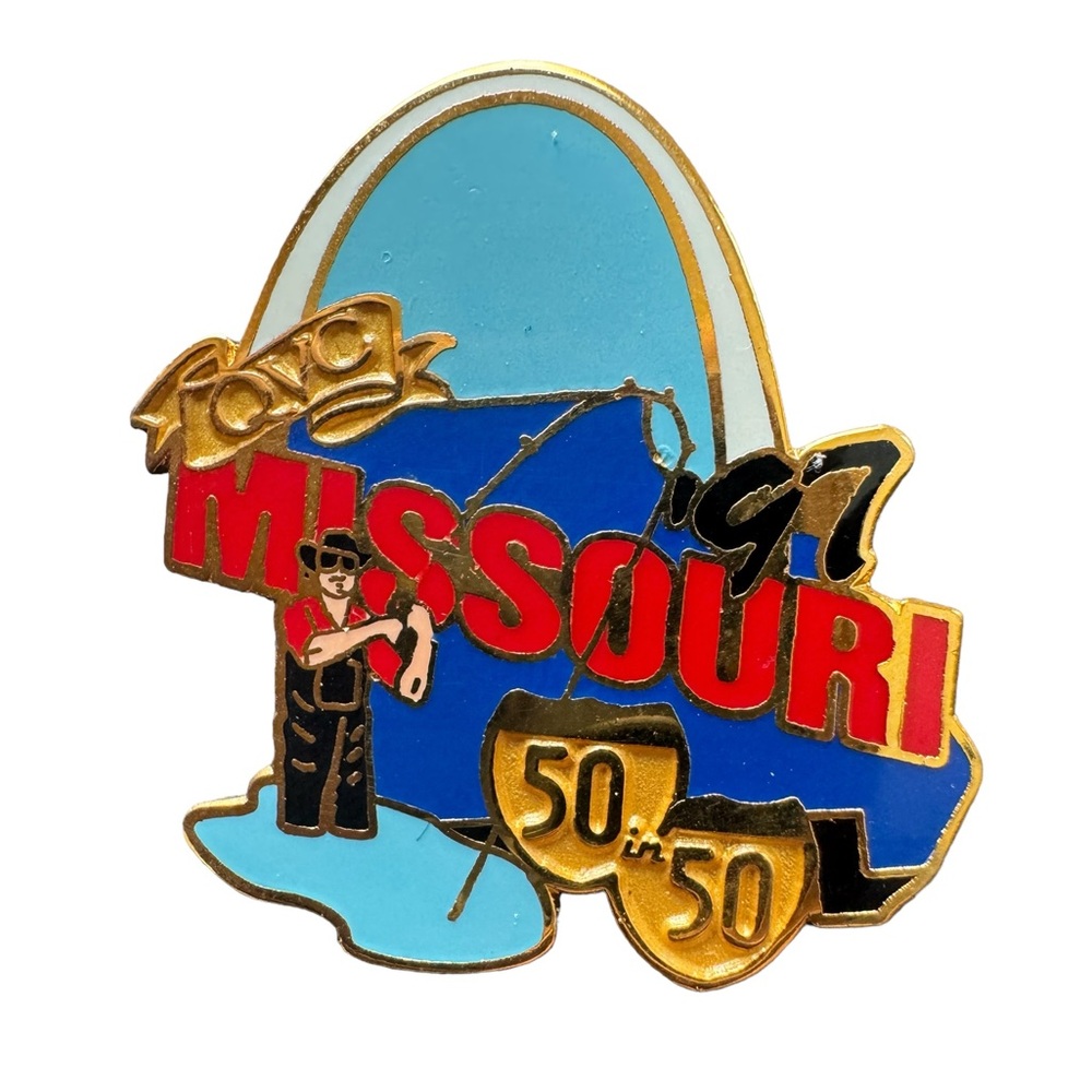 Vintage 1997 Quest For Americas Best: QVC’s 50 in 50 Tour Missouri Pin Brooch‎